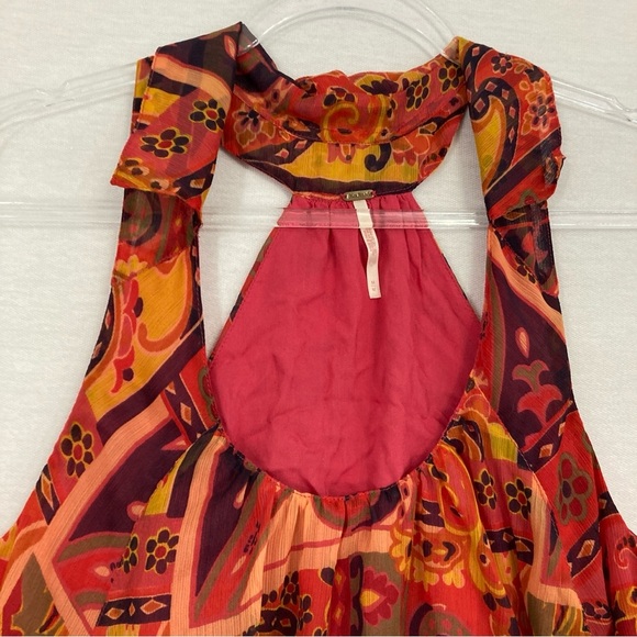 Free People Strawberry Meadow Combo Soft Flowy Boho Festival Top Medium - Picture 7 of 11